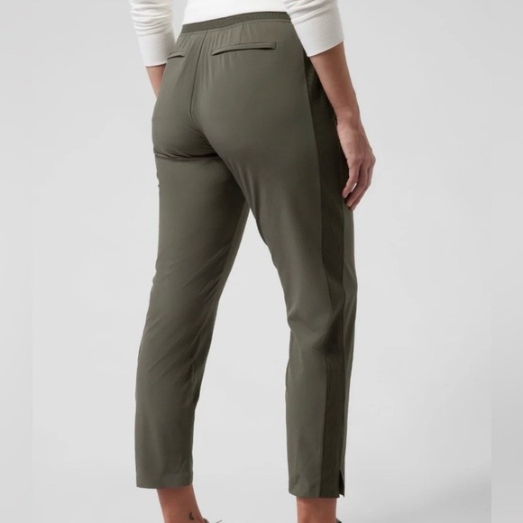 ATHLETA Mountain Olive Brooklyn Mid Rise Ankle Travel Leisure Pants Bottoms 0T - Picture 10 of 10